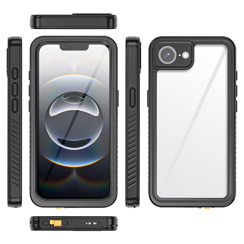 For IPhone 16E Phone Case, Transparent Full Coverage, Waterproof Depth Up To 2 Meters, 360-Degree Drop Protection, Magnetic
