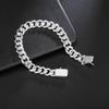 10mm Side Chain Bracelet 925 Sterling Silver Fashion Jewelry