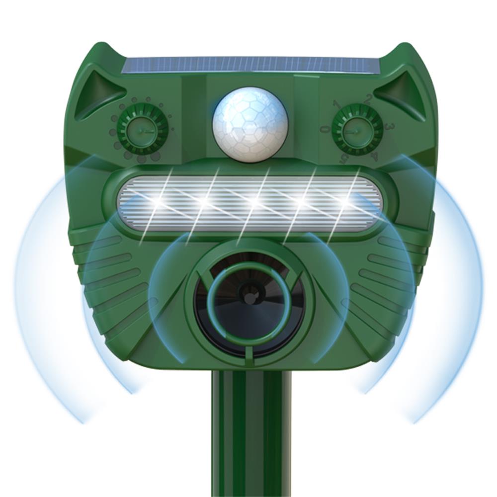 Ультразвуковой отпугиватель животных на солнечной батарее, отпугиватель оленей, белок, водостойкий отпугиватель животных на открытом воздухе