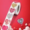 500 шт. цветная наклейка в форме сердца ко Дню святого Валентина, упаковка для подарков на день рождения, наклейка для приглашения на вечеринку, декоративная наклейка, этикетка для выпечки