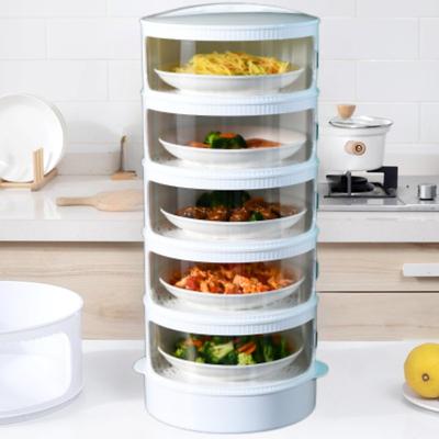 Прозрачная изоляционная крышка для овощей Многослойная раздвижная дверь Бытовая защита от мух и насекомых Пылезащитная крышка Крышка для овощей Хранение остатков еды