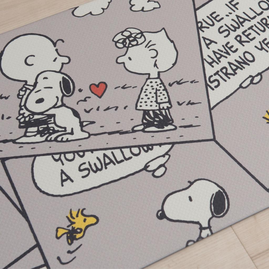 Senko Snoopy Cute Comic Wipeable PVC Kitchen 45 x 240 Character Snoopy 72063 Mat, Approx. cm, Gray,