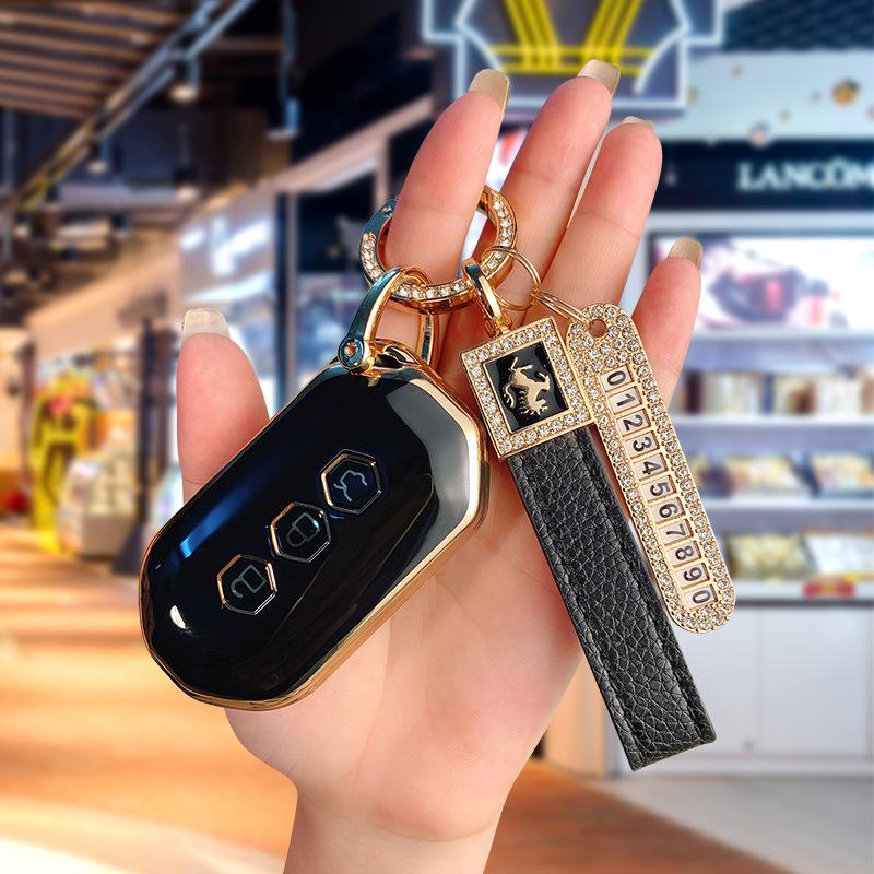 Wuling 2020 Smart Car Key Cover - Premium Capgemini Key Shell with High-Grade Buckle for Men & Women