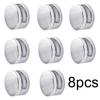 8Pcs 22mm/27mm Zinc Alloy Round Glass Clamp Bathroom Mirror Tight Clips Holder
