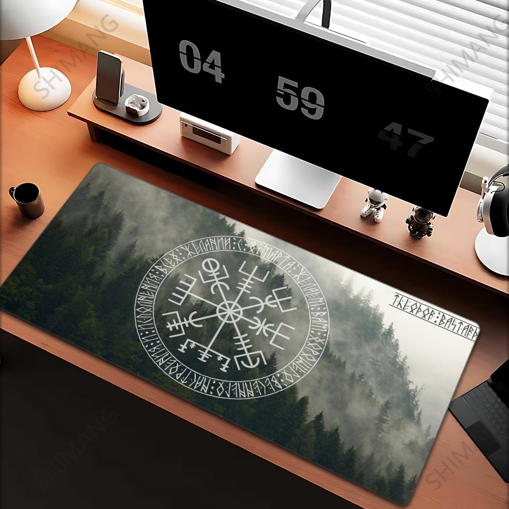 VikingVegvisir Logo Mousepad INS Tide Large Thickened Mouse Pad Oversized Gaming Keyboard Notebook Table Mat for PC Computer