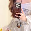 Премиальный коричневый чехол с принтом леопарда из эпоксидной смолы для iPhone 17/16 Pro Max/15/14