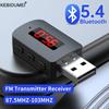 Car USB FM Transmitter With Mic Bluetooth 5.4 Handsfree Call Car Kit Auto LED Display Audio Music Receiver For FM Radio Auto Car Accessories