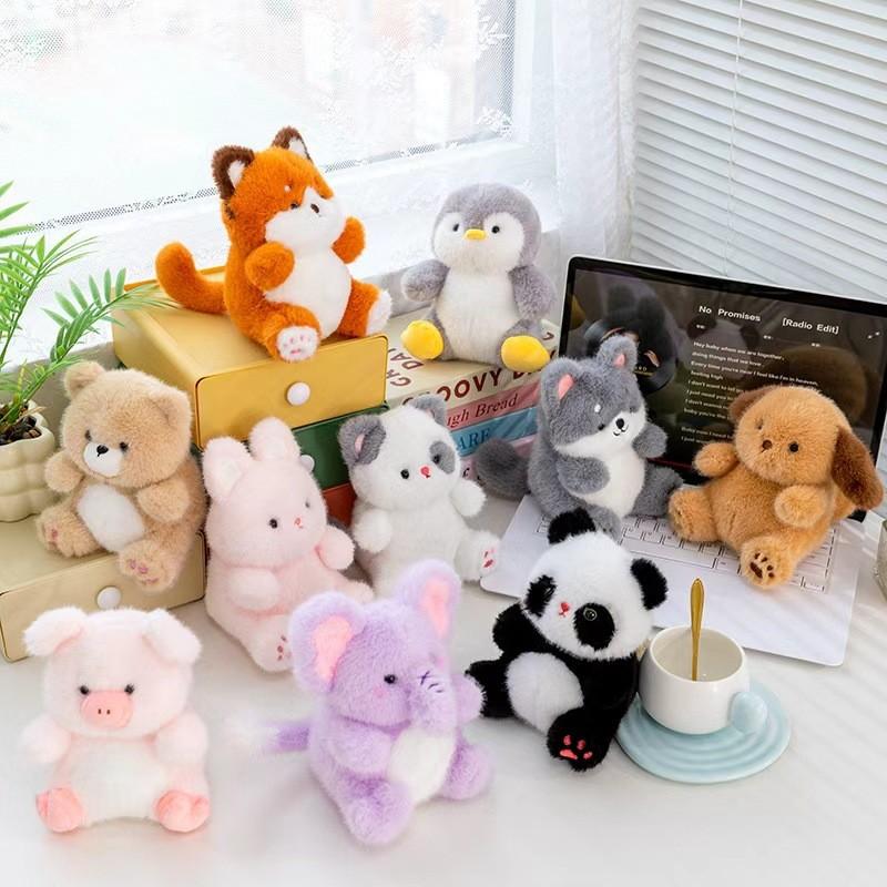 Плюшевая игрушка Пингвин Медведь Кролик из коротковорсовой мягкой ткани для детей и коллекционеров