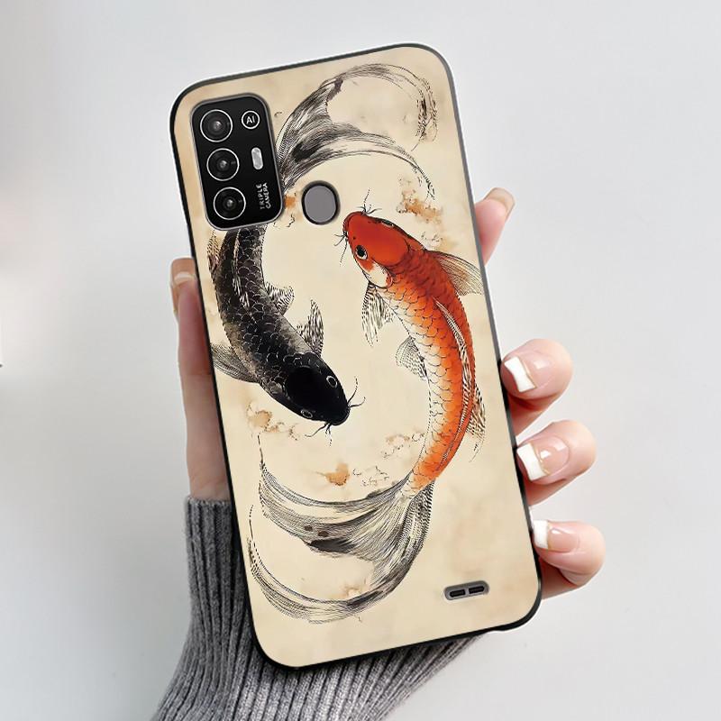 Чехол для ZTE Blade A52 Чехол для ZTE BladeA52 Задняя крышка Силиконовый Мягкий Черный ТПУ Роскошный Дракон Милый Крутой Мальчики Девочки Бампер Накладка на Телефон