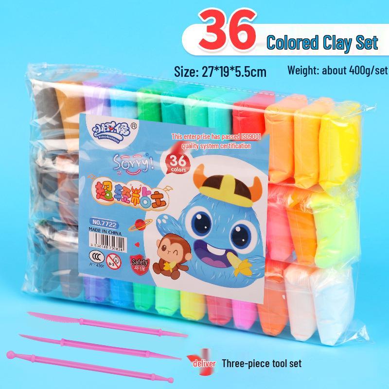 36 & 24 Colors Ultra-light Space Clay for Kindergarten DIY Modeling