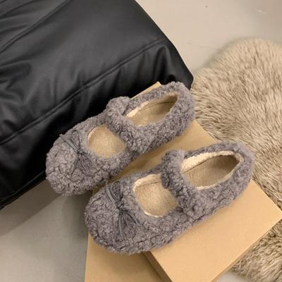 Новая обувь с круглым носком для женской осени и зимы с неглубоким вырезом