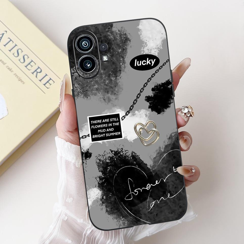 For Nothing Phone (1) (2) (2a) (3a) Pro Phone Case For Nothing Phone1 2 2a 3a Back Cover Cartoon Flower Bumper Soft TPU Silicone