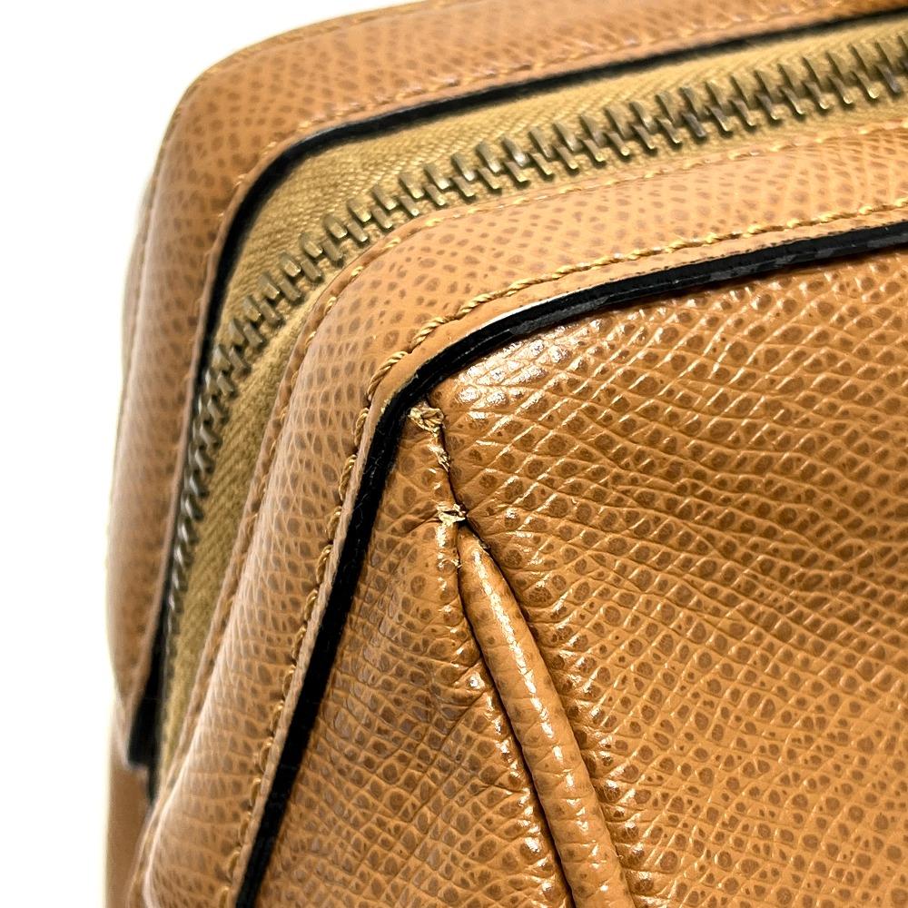 CELINE 2WAY Bag Hand Bag Shoulder Bag Leather Brown/GoldHardware