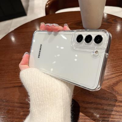 Прозрачный чехол для Samsung Galaxy S21 S25 S22 Plus S23 FE S24 Ultra A54 A34 A55 A35 A25 A24 A15 A14 A05 A53 A13 A23 A51 A52 M54 M53 M55 силиконовый чехол