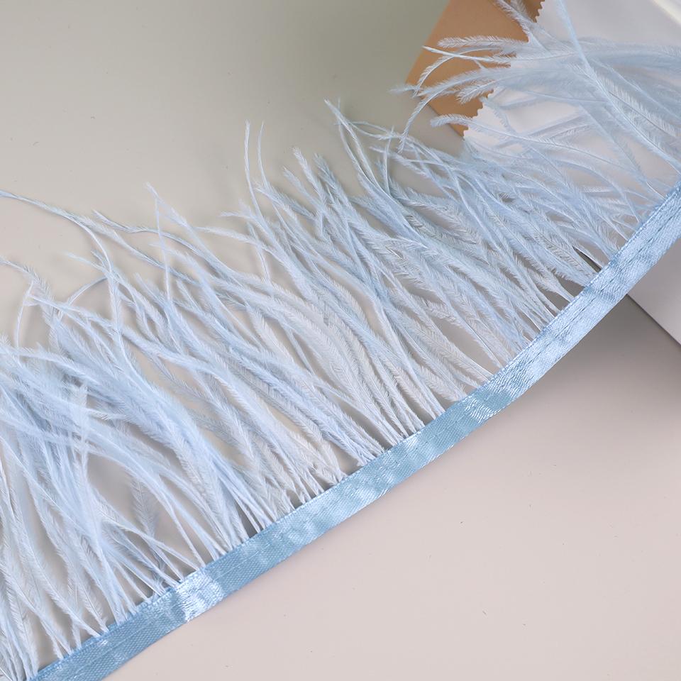 10 метров бахромы из страусиных перьев для рукоделия и поделок, аксессуары для платья из перьев, бахрома из перьев для одежды