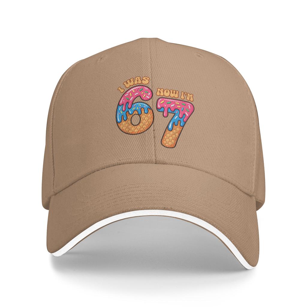7 Year Old Birthday I Was 6 Now I'm 7 67 Meme Baseball Cap Casual Men Trucker Hat Sun Visor Print Running Hippie Snapback Cap