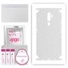 apgo Protective Skin Sticker for the Back+sides Compatible with Oppo A5 (2020), Full Wrap Film, Foil, Vinyl - Pattern Transparent Carbon