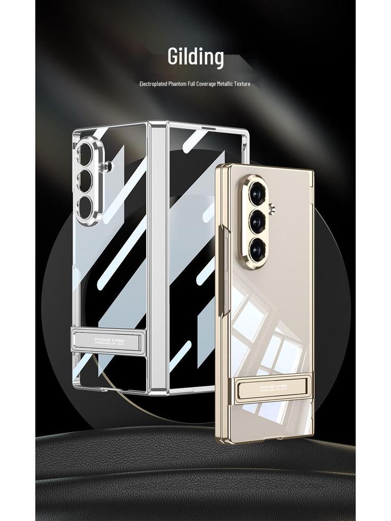 Магнитный чехол-шарнир Samsung Z Fold7 - Прозрачная защитная крышка с подставкой Triumph