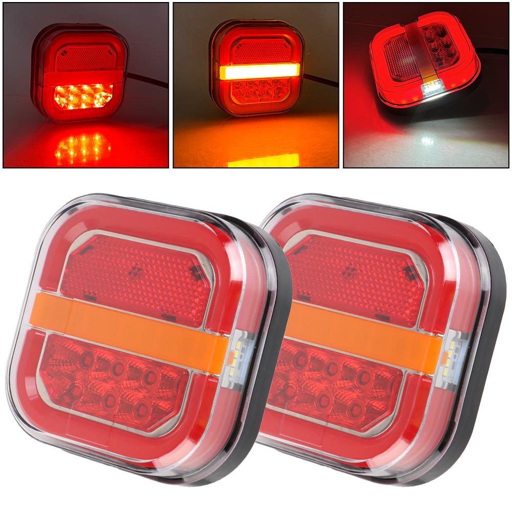 24 В задние фонари для грузовиков 12 В автомобильные указатели поворота номерного знака задние стоп-сигналы для UTV ATV Van 4x4 28 светодиодных индикаторов освещения