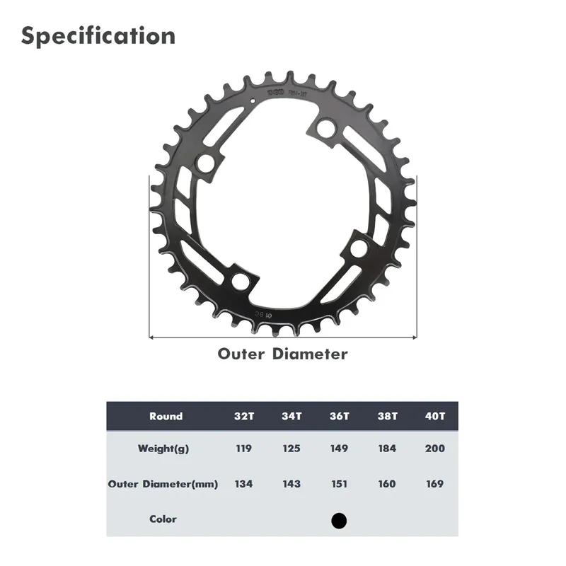 Prowheel 104bcd Стальная Велосипедная Звезда Круглая Супер Долговечность 15000км Narrow Wide MTB Горная Звезда 8 9 10 11 12 скоростей 104 Bcd
