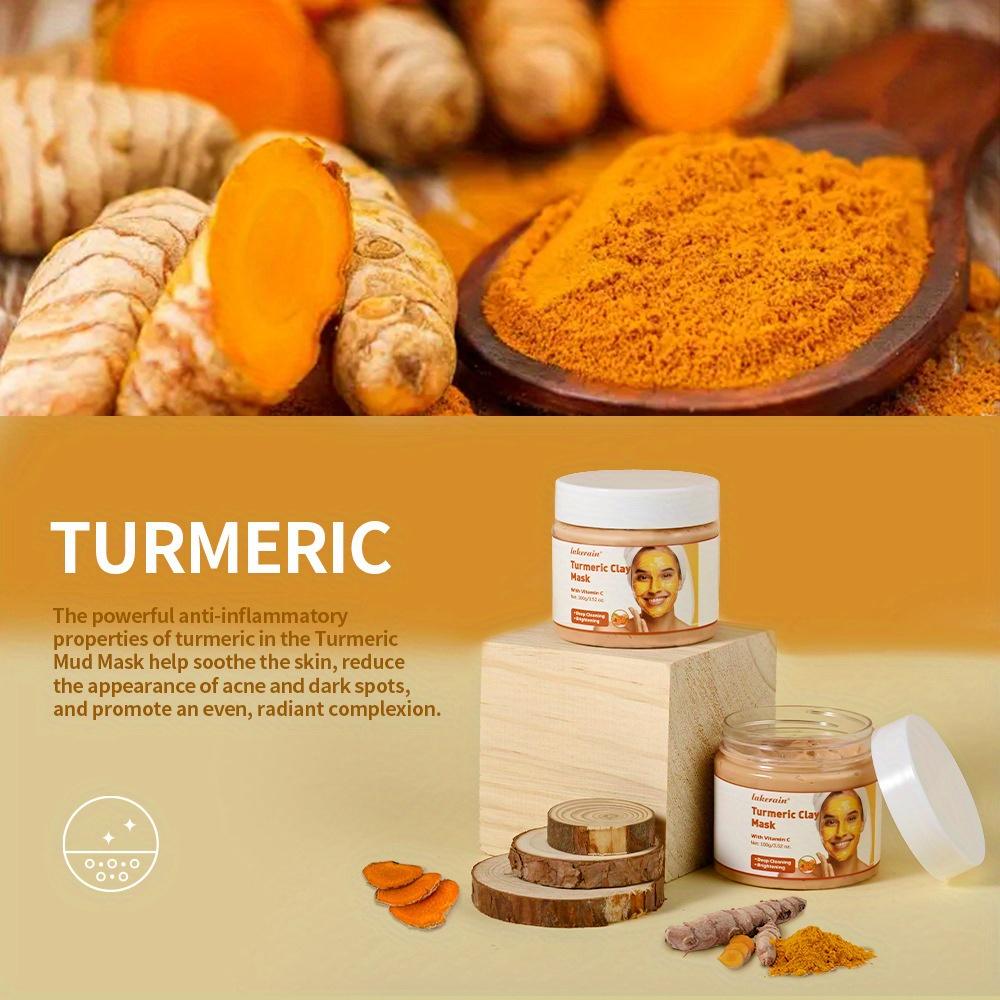 Маска из куркумы и грязи с экстрактором Глубоко очищает, выравнивает тон кожи, контролирует жирность, очищает поры. Маска из грязи, наносимая на кожу, подходит для всех типов кожи