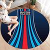 Круглый ковер Martini Racing, Ковер для гостиной, спальни, дивана, игровой комнаты, Нескользящий коврик для пола