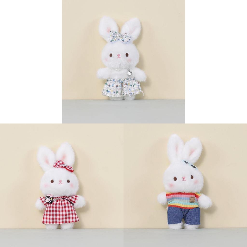 Cartoon Bunny Keychain Plush Doll With Pp Cotton Filling For Bag Accessories