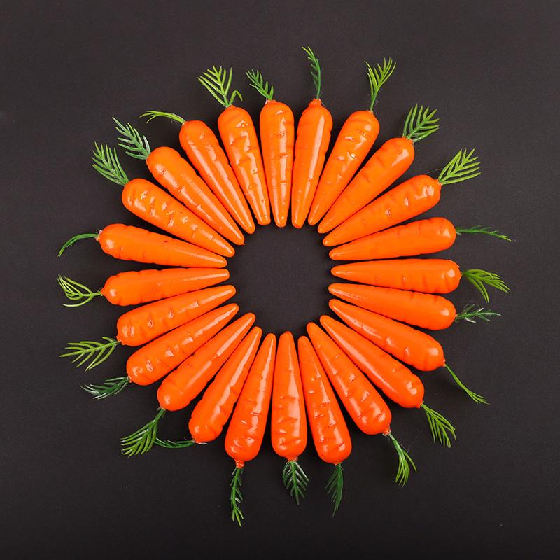 Easter Decoration Simulation Mini Carrot Artificial Foam Vegetable Carrots Easter Party Home Decor Ornaments Kids Gift DIY Craft