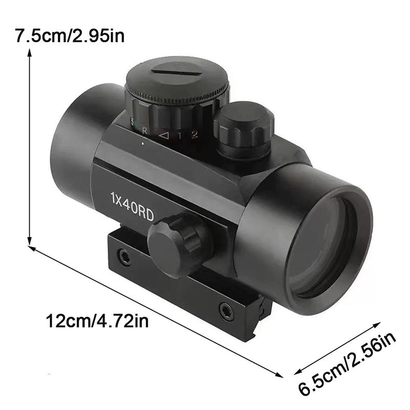 1X40Rd Red Green Dot Sight Hunting Collection Optics Reflex Holographic Scope Collimator Airsoft Accessories