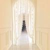 1 шт. кружевная занавеска французская полая пряжа вентиляция домашний декор французский экран белый шифон спальня принадлежности