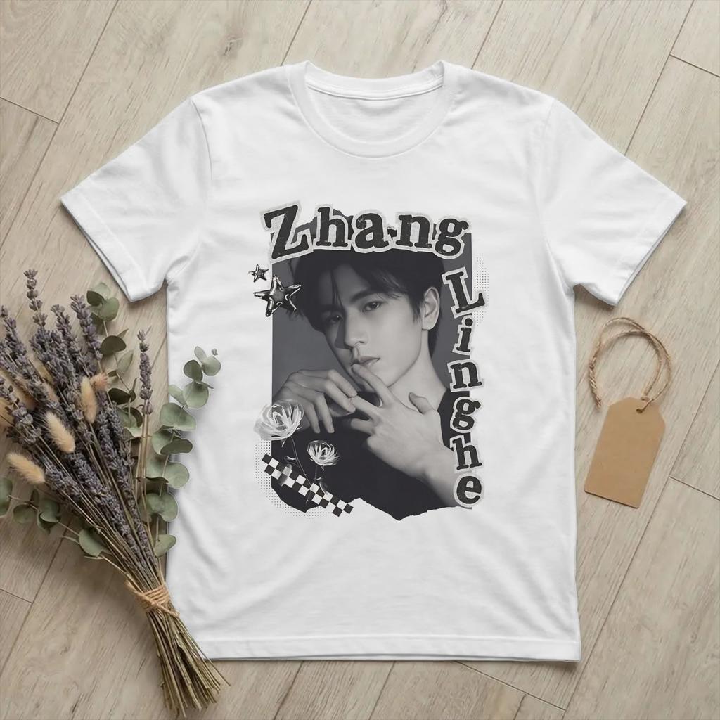 Pursuit of Jade Zhu Yu Zhang LingHe Unisex T Shirts Actor Crazy Tee Short Sleeve Crew Neck TShirts Cotton Plus Size merchandise