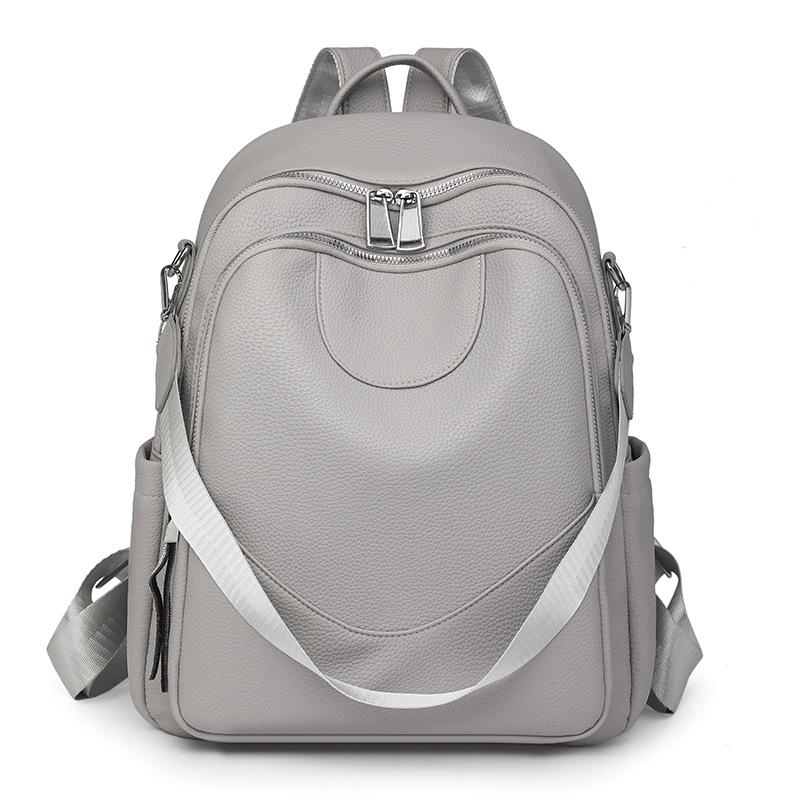 Женский мягкий кожаный рюкзак большой вместимости рюкзак для дальних поездок студенческий школьный рюкзак многофункциональная сумка через плечо
