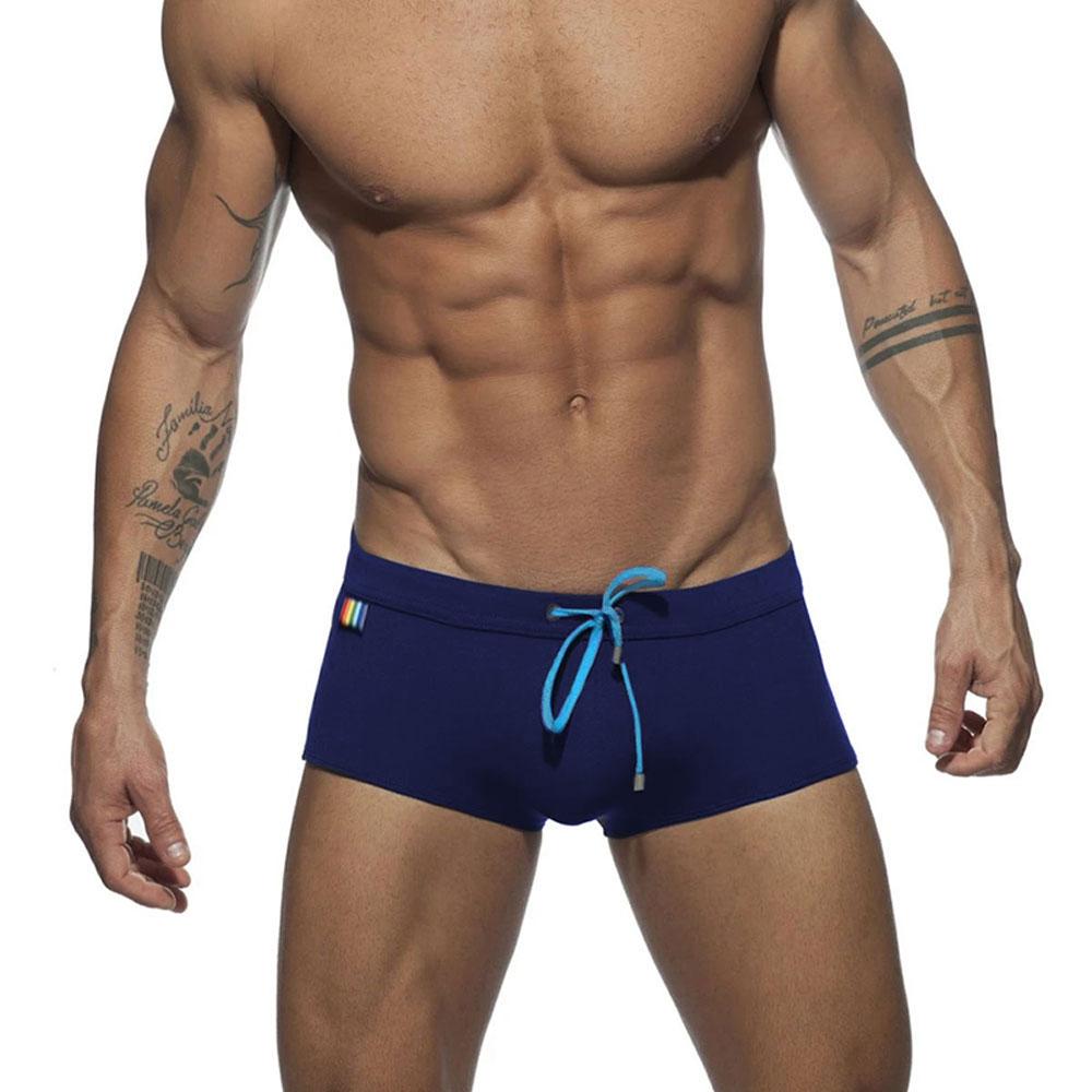 Men Swim Briefs Trunks Tight Fit Sexy Pride Day Pocket Swimwear Beach Wear Tanning Surfing GYM