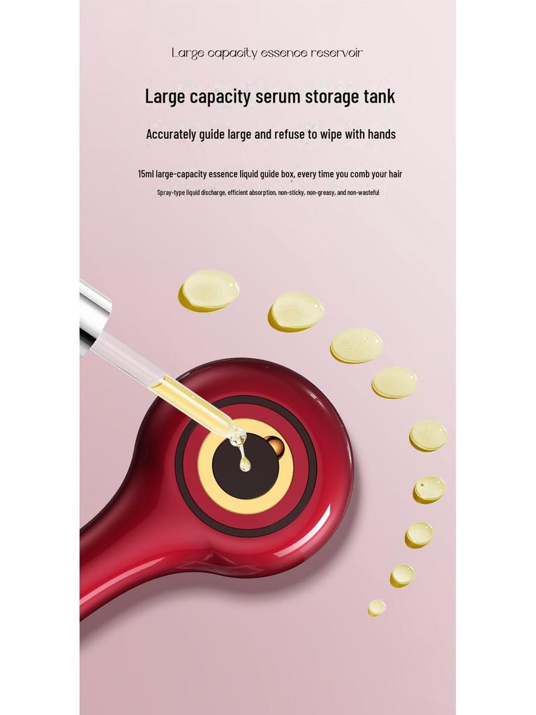 Электрический скальп-массажер: Трансграничная расческа-спрей Essence Oil с красным и синим светом для роста и ухода за волосами