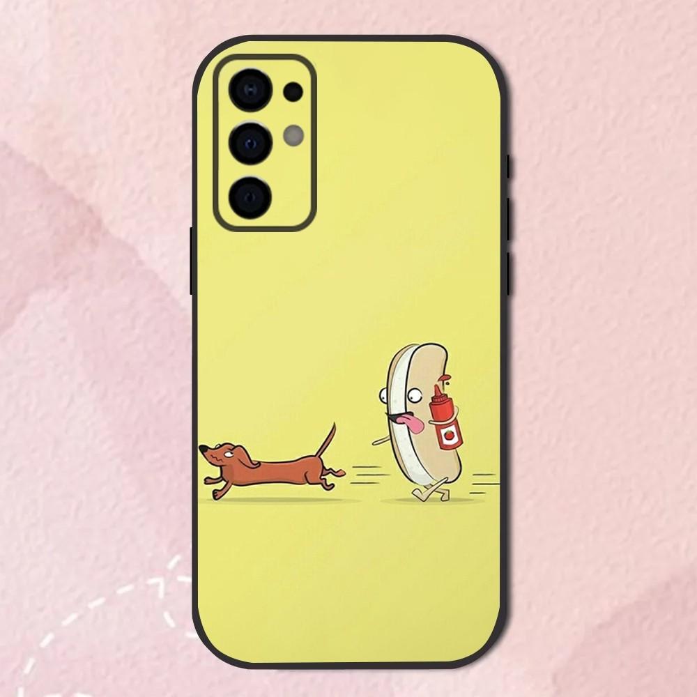 Смешная собака такса питомец чехол для телефона для Samsung S24,S21,S22,S23,S30,Ultra,S20,Plus,Fe,Lite,Note,10,9,5G Черный мягкий корпус