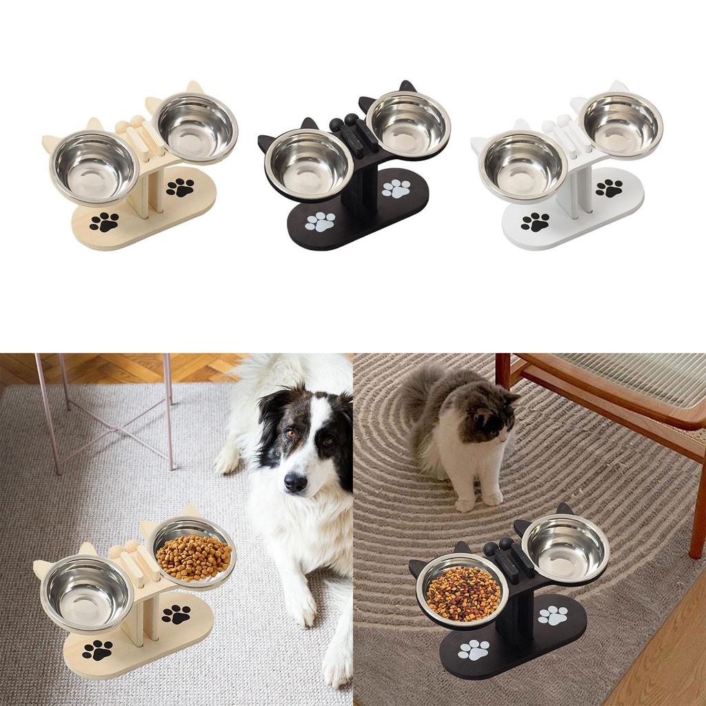 Elevated Pet Bowls with Stand Puppy Dish Lightweight Feeding Station for Small Dogs and Cats