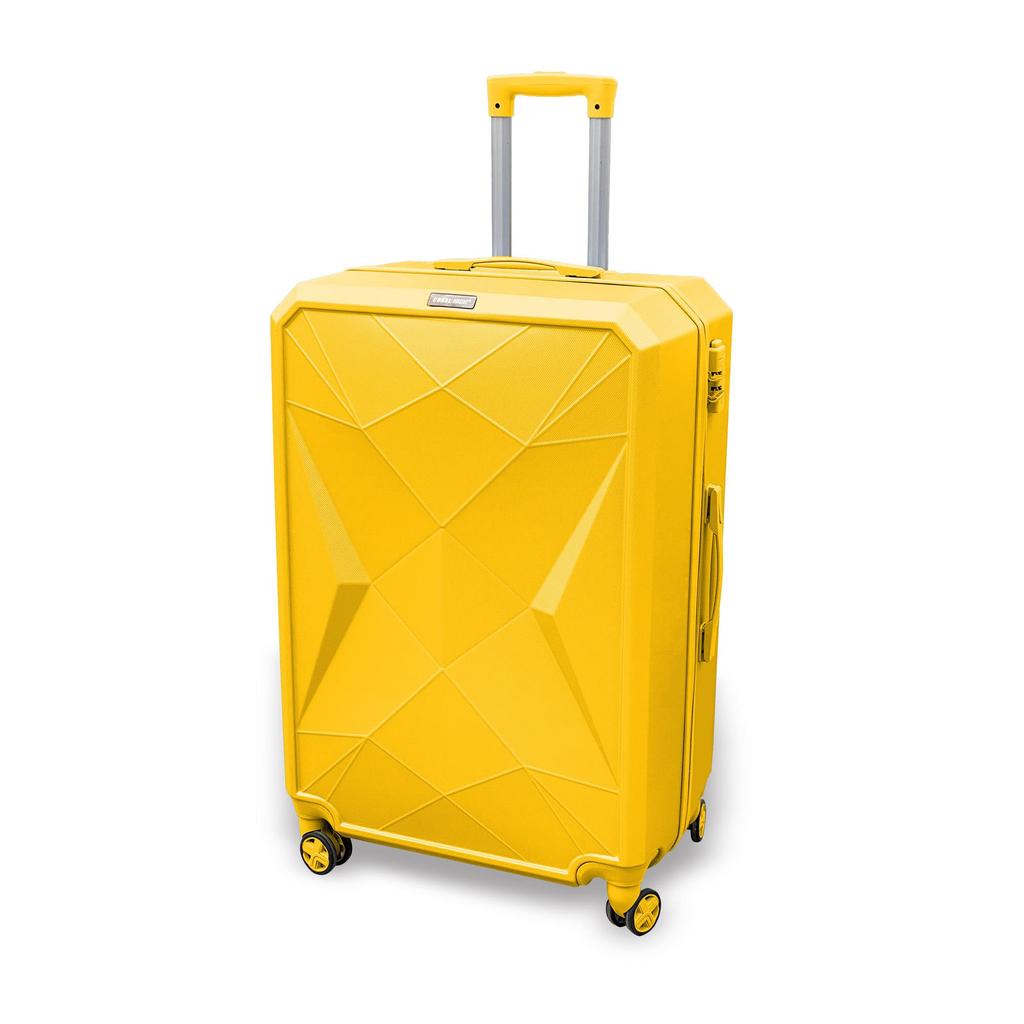 coral high Чемодан большого размера Diamond ABS желтый 16628