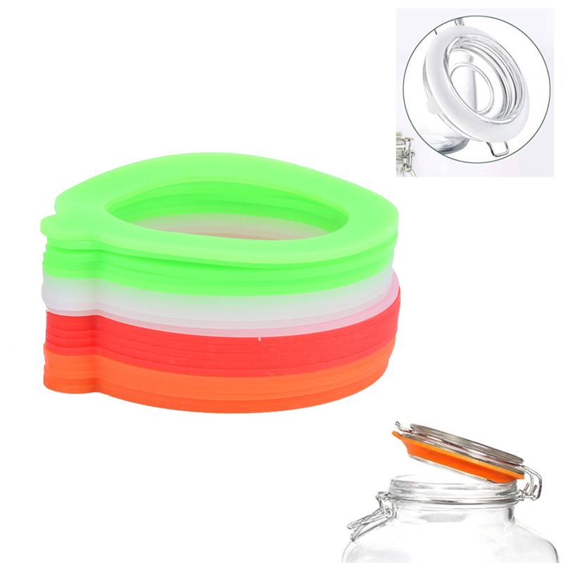 5Pcs Silicone Jar Gaskets Food Storege Jars Replacement Airtight Leak-Proof