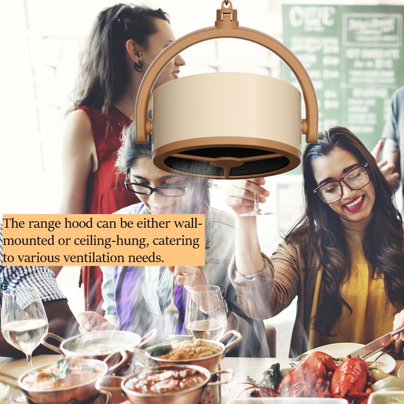 Настольная вытяжка с регулируемым углом наклона, портативный вытяжной вентилятор с разъемом USB, мини-вытяжка для приготовления пищи с домашним барбекю и горячим горшком