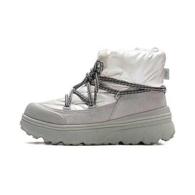 Li Ning Honey Boot Флис Теплые Водонепроницаемые Мягкие Толстая Подошва Увеличение Роста Амортизация Износостойкие Высокие Повседневные Кроссовки AGCV388-4