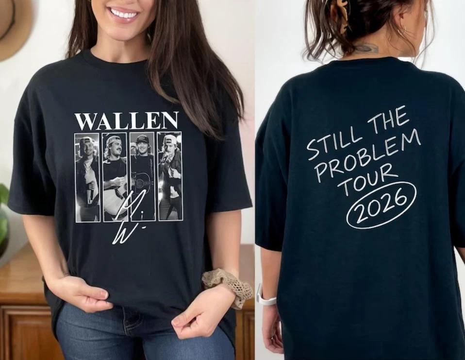 Футболка Morgan Wallen Double-Sided Tour 2026, двусторонняя футболка в стиле кантри