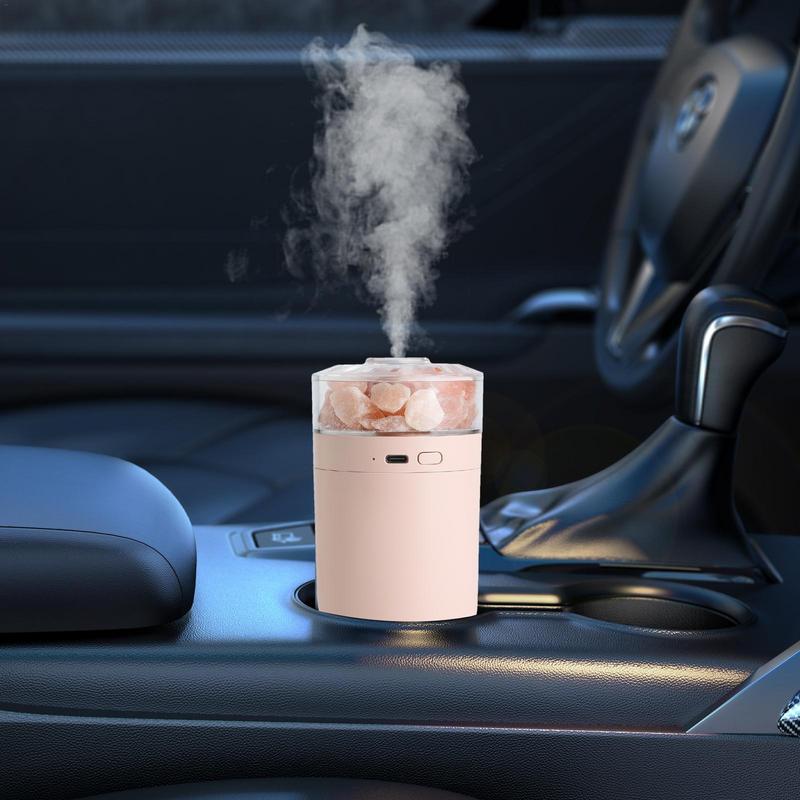 Соляная лампа увлажнитель USB прохладный туман увлажнитель с соляным камнем свет 230 мл портативный с цветным светом для автомобиля дома спальни запах