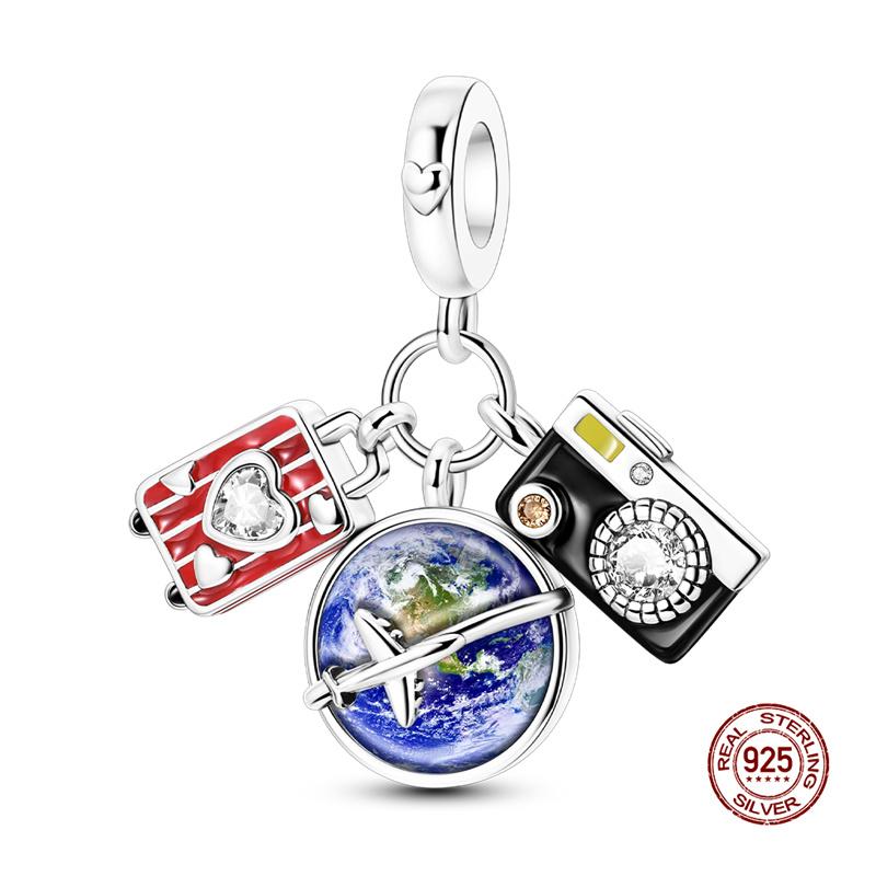 New In Fashion Copper Balloons And House Charm Beads Fit 3Mm Original Bracelet Necklace Womens Diy Jewelry Gift Making