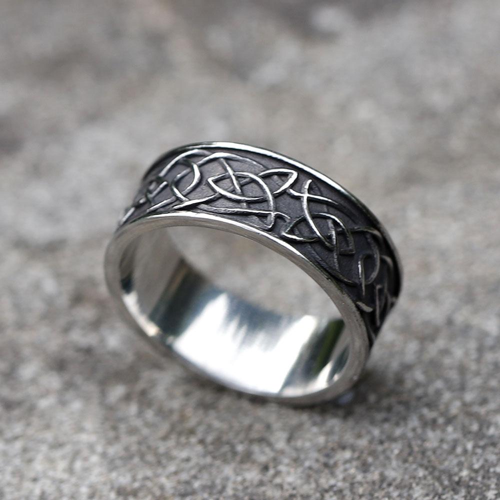 Men Rings Vintage Nordic Viking Wolf Rings Amulet Animal Fashion Jewelry
