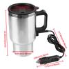 Автомобильная чашка для грузовика 12 В 450 мл для воды, кофе, молока, термокружка для кемпинга, путешествия, чайник, подогрев автомобиля, электрическое отопление, нержавеющая сталь