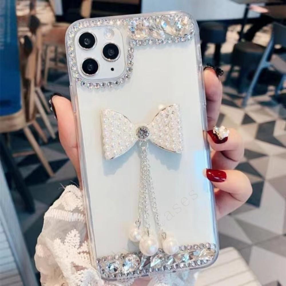 Diamond Perfume Pearl Crystal Swan Case For Samsung Galaxy S23 S22 Ultra S21 Plus S20 FE A14 A34 A54 A13 A33 A23 A53 A32 A52 A22 A51 A12 Diamond Cover
