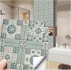 Светлая плитка 20 см x Ремонт кухни Стильная настенная Винтажная для и Ремонтов кухни Сине-серая (Глициния) Наклейки, 20 см, Водонепроницаемые, Маслостойкие,