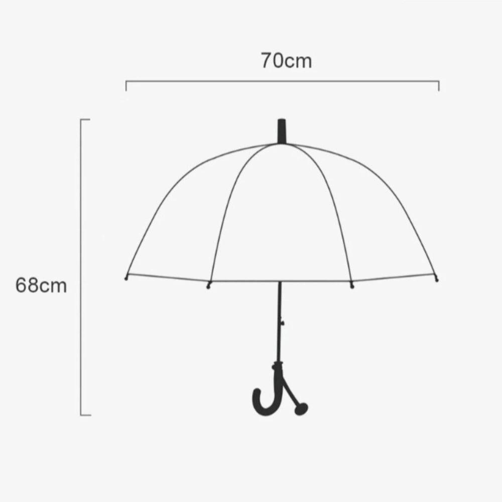 Cartoon Animals Dome Umbrella Transparent Kids Umbrella Lightweight Long Handle Umbrella Toddlers