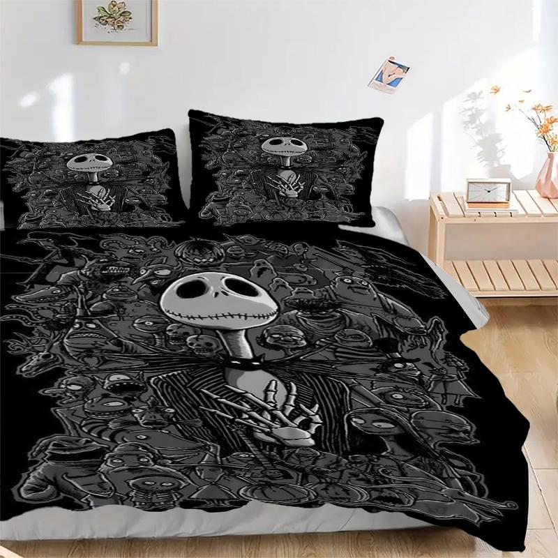 3Pcs Nightmare Before Christmas Bedding Sets For All Sizes New 3D Printed Bed Cover Comforter Duvet Cover Pillowcase Bedroom Decoration