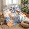 Tiger in the Jungle Theme blanket Lightweight Warm Flannel Blanket Decorative Throw Blanket for Home Decoration